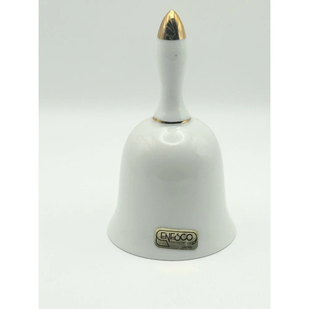Precious Moments‎ He Leadeth Me Porcelain Bell 1985 Enesco Shepherd Boy Japan